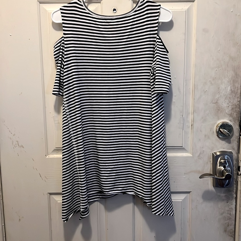 Westbound Black and White Striped Dress